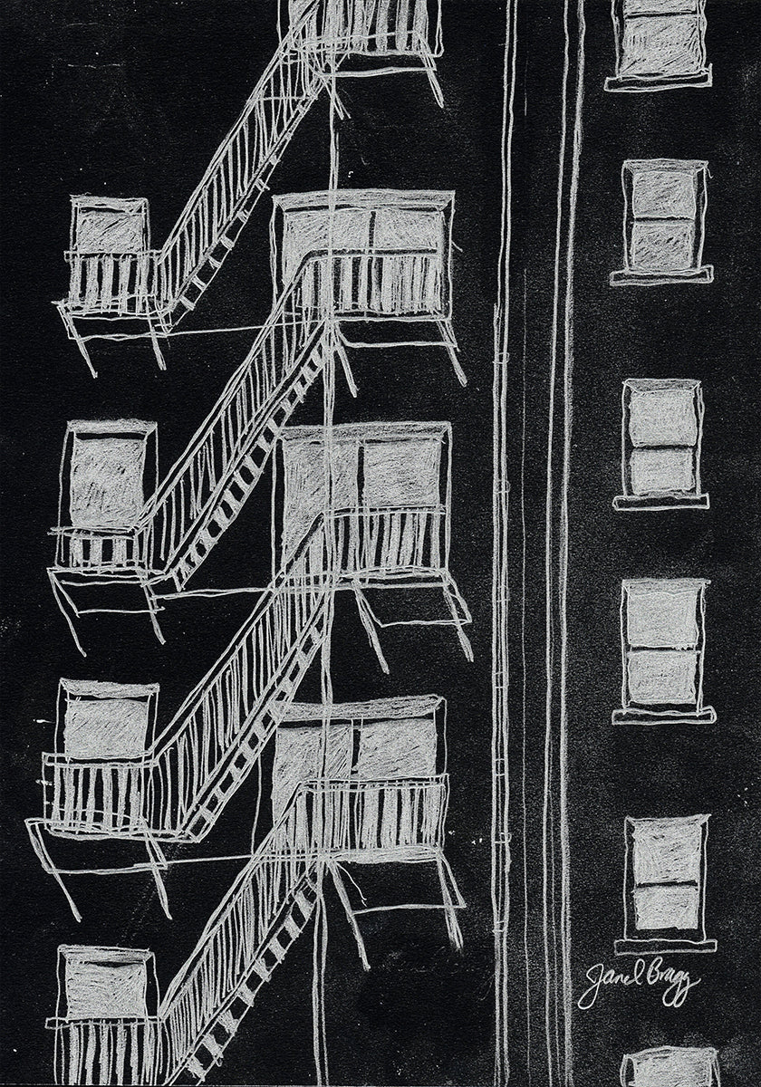 Fire Escape Negative Image Plakat - Posterbox