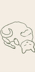 Cozy Cuddling Cat Plakat - Posterbox