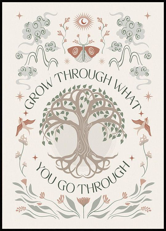Grow Through Plakat - Posterbox