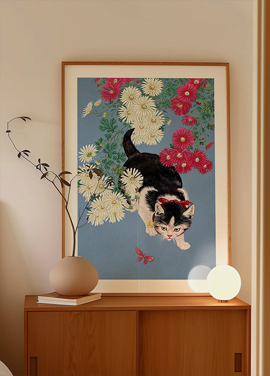 A Cat's Hunt for Butterflies (NEW) - Posterbox