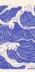 Abstract Blue Ocean Waves Plakat - Posterbox