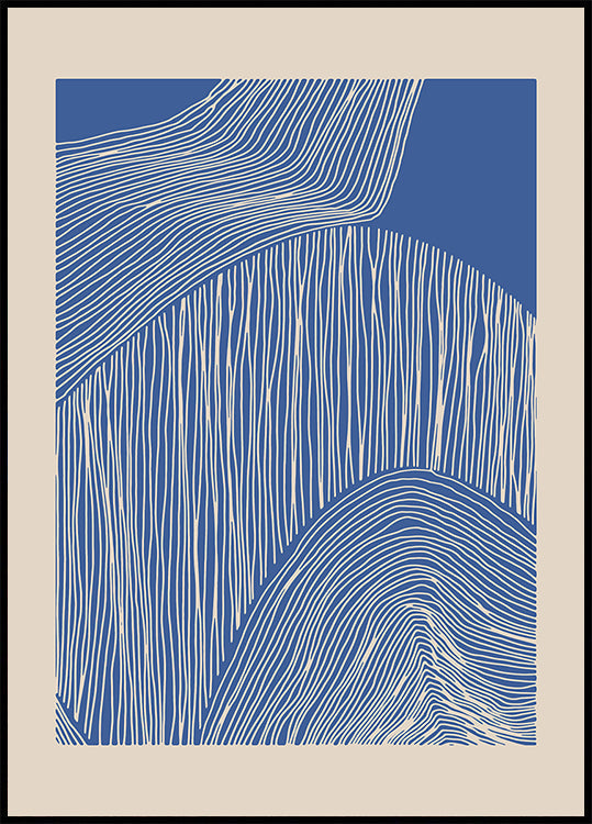 Modern Blue Abstract Vertical Pattern (NEW) - Posterbox