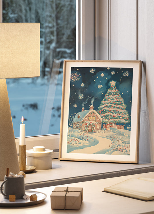 Snow Christmas Town Plakat - Posterbox