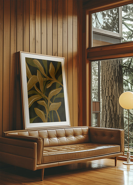 Poster mit irdenem Laub