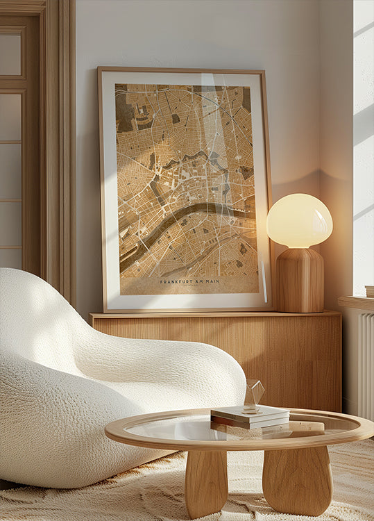 Sepia-Vintage-Karte von Essen, Deutschland (NEU)