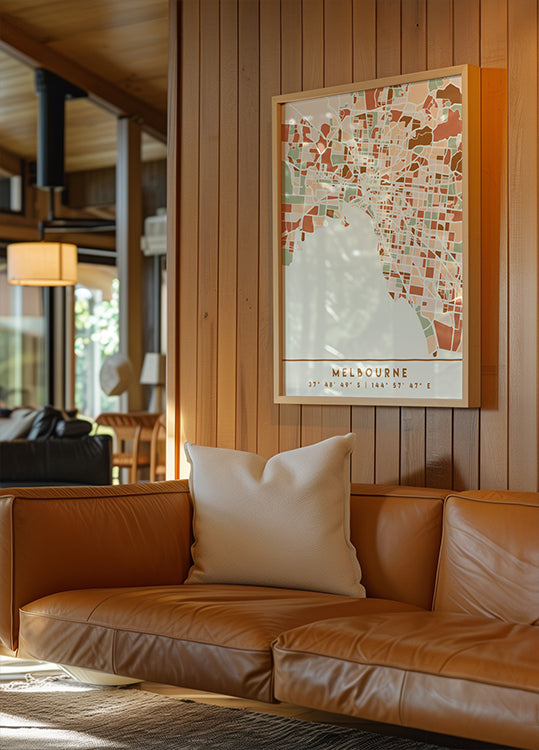 Black Maps Erdtöne 50 Poster