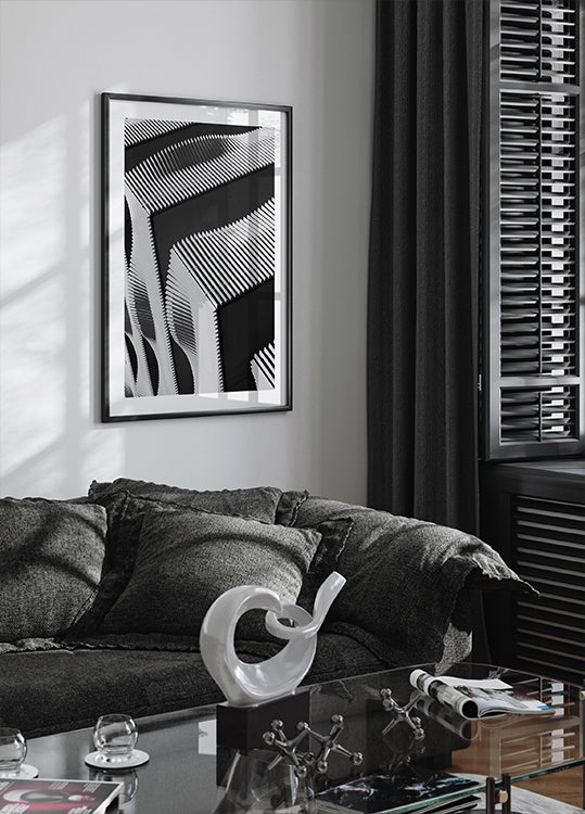 Schwingende Balkone im Poster