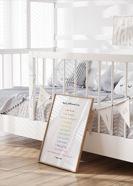 Affirmations-Emotionen-Druck für Kinder, 3 Poster