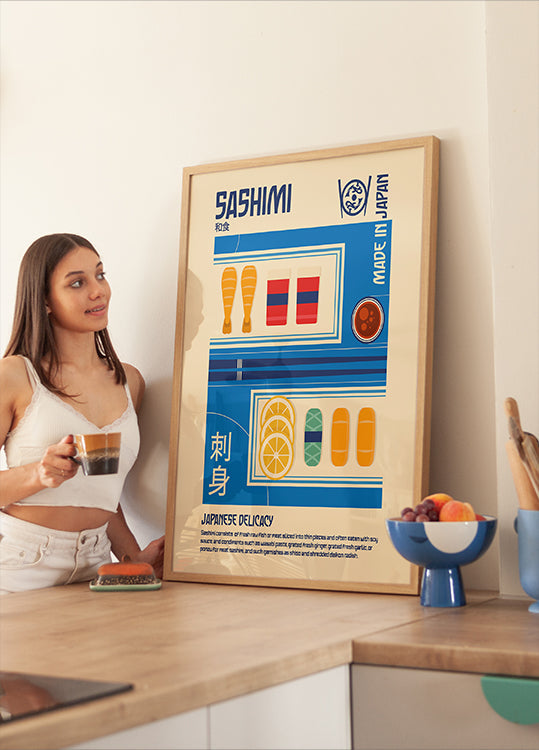 Sashimi Japanisches Food-Print-Poster