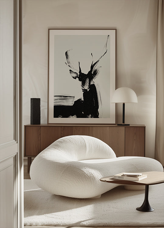 Pinselstrich-Hirsch im Poster