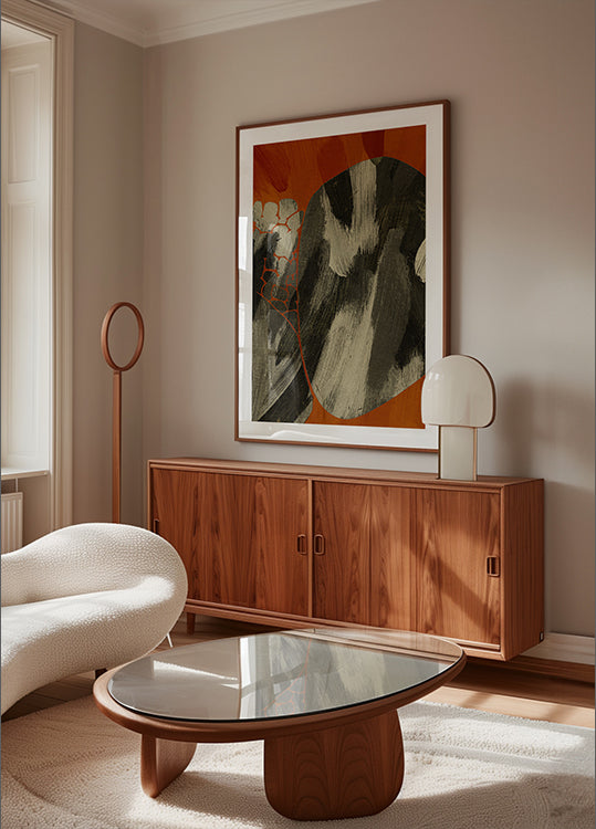 Erdiges abstraktes Flow-Poster