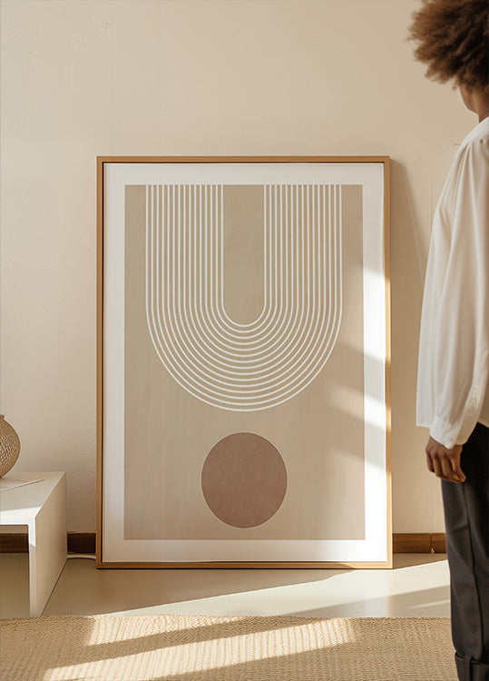 Beiges Bogenposter