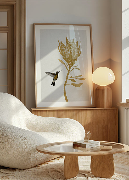 Kolibri und Blume im Poster