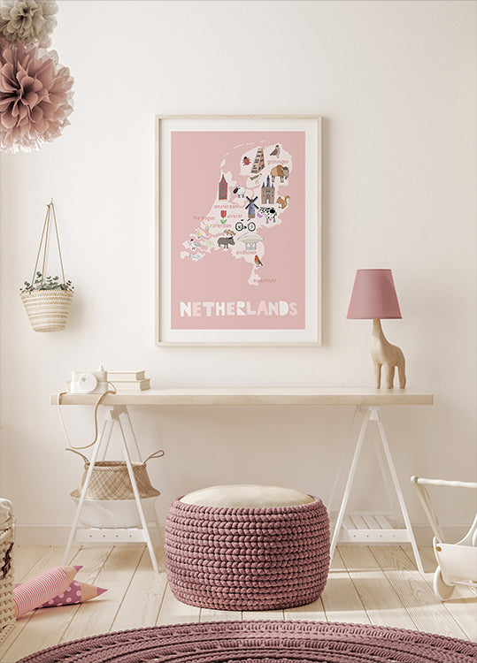 The Netherlands Illustration by Artist Carla Daly Plakat