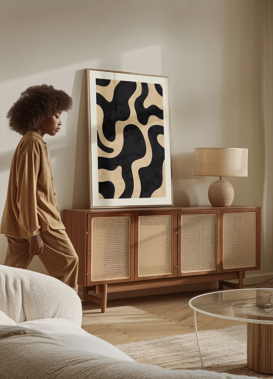 Poster mit organischen abstrakten Formen