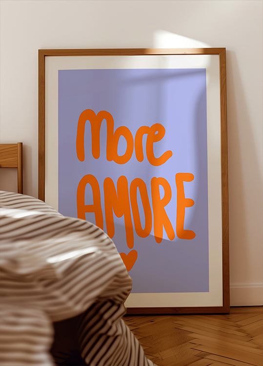 Plakat mit kräftiger Typografie in leuchtendem Orange