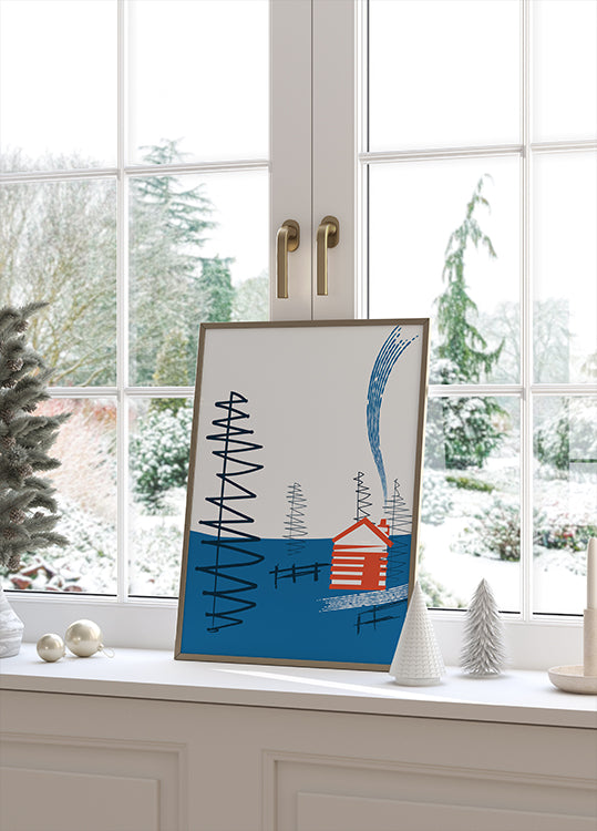 Gemütliches Hütten-Retreat-Poster