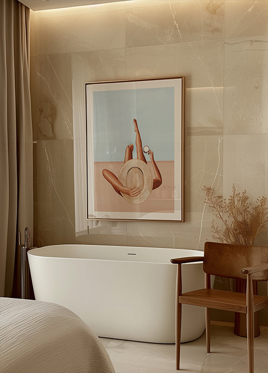 Poster für Mädchen am Pool