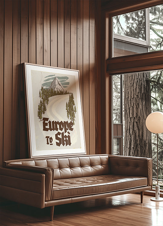 Europe To Ski Vintage Reisepostkarte (NEU)