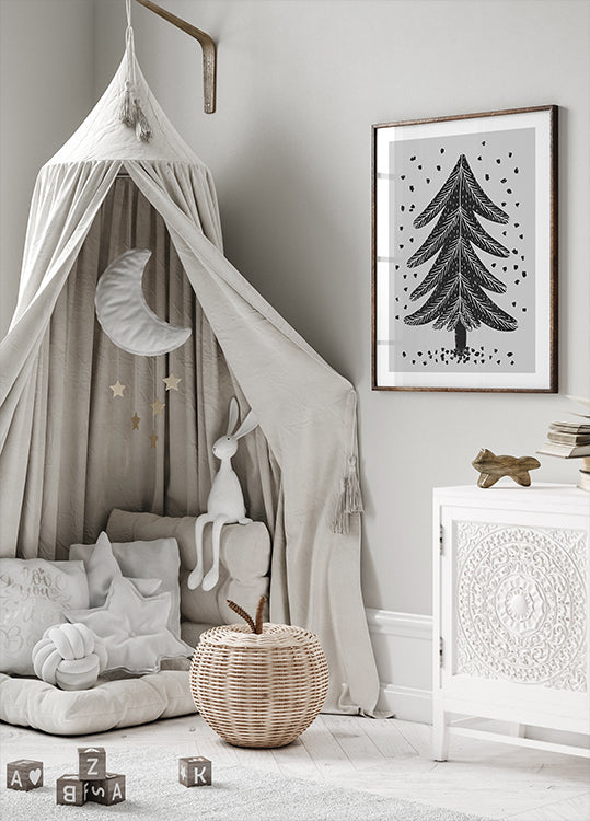 Monochromes Pinefall-Poster