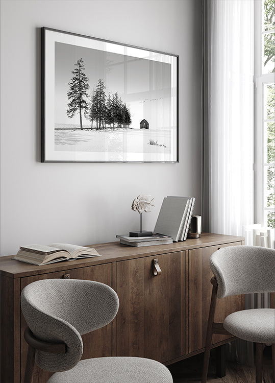 Ein sonniges Wintertagesplakat