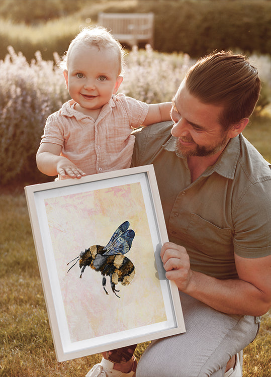 Grunge-Aquarell-Bienenplakat