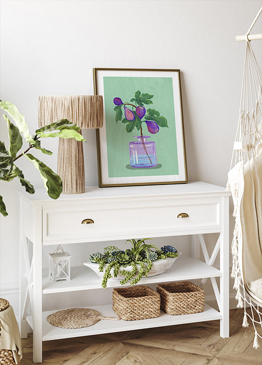 Feigenzweig, In, Vase, Poster