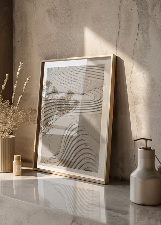 Schlammtextur 14 Beige Poster