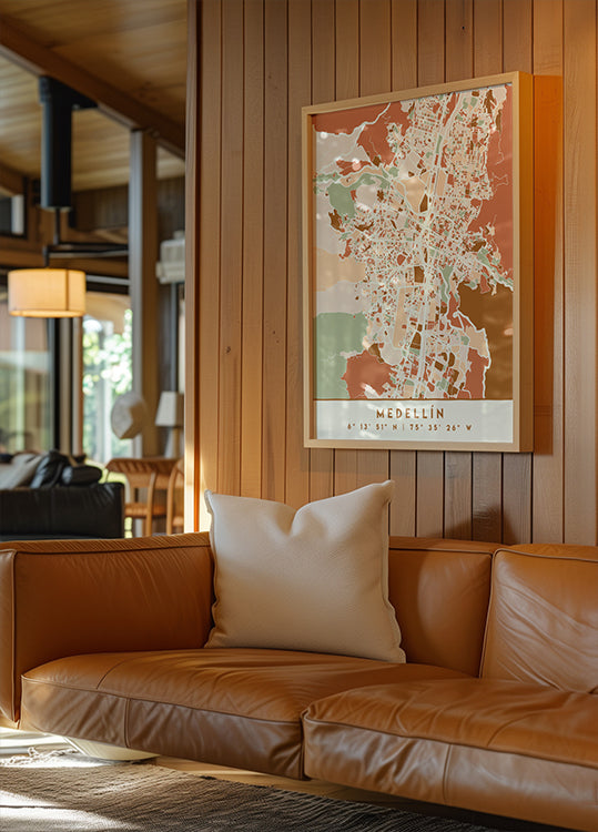 Black Maps Erdtöne 49 Poster