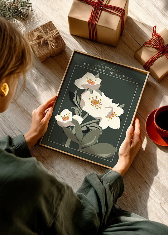 Flower Market London Nieswurz-Poster