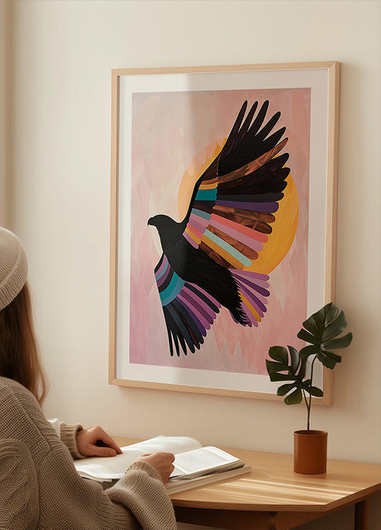 Wachendes Vogelplakat