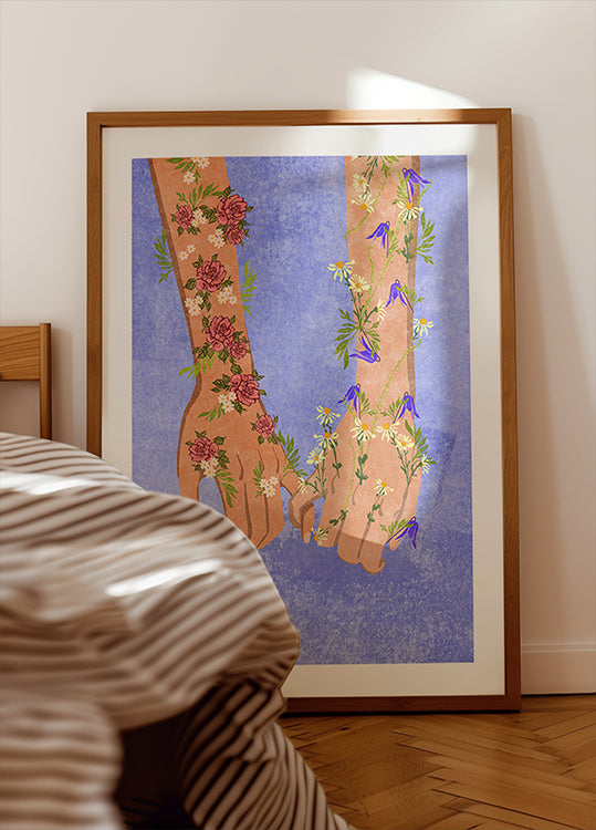 Händchen haltendes Poster