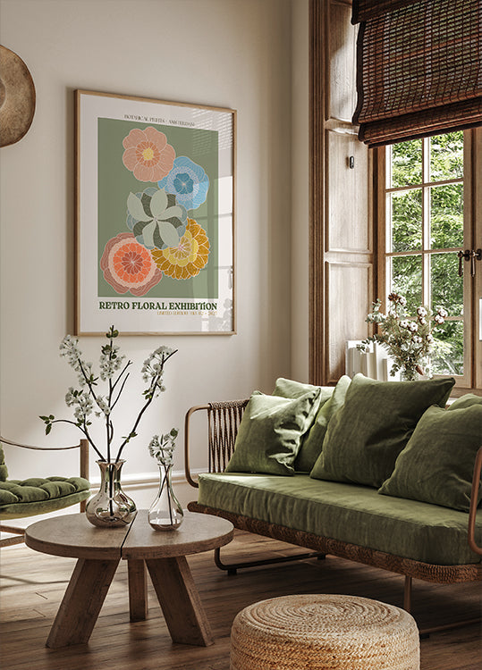 Blühendes Nostalgie-Poster