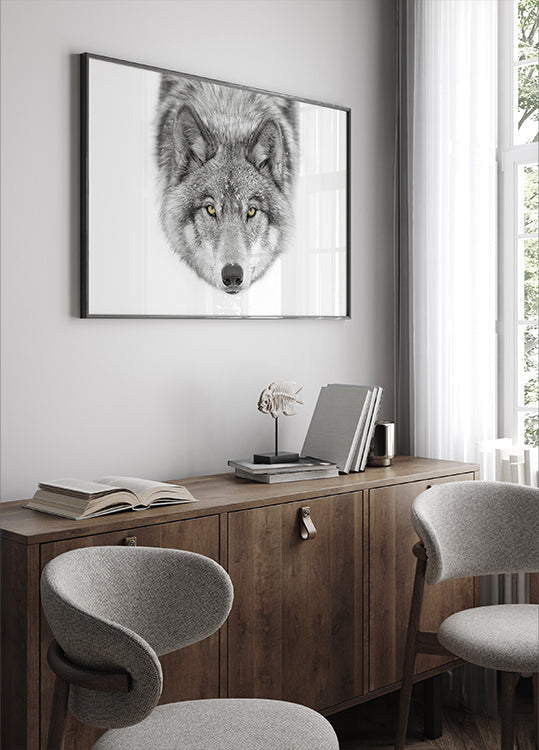 Yellow eyes - Timber Wolf Plakat