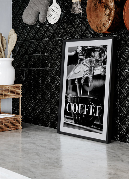 Kaffee-Text-Poster