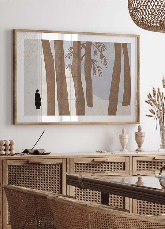 Seeking peace in the woods Plakat