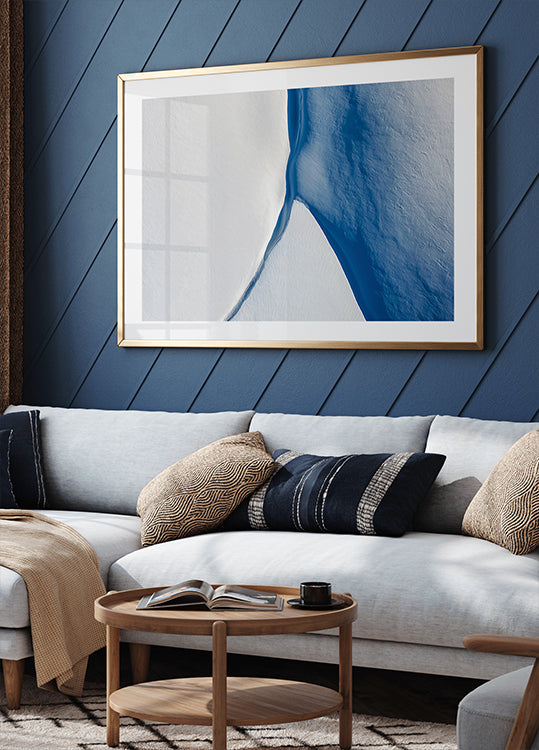 White and Blue Plakat