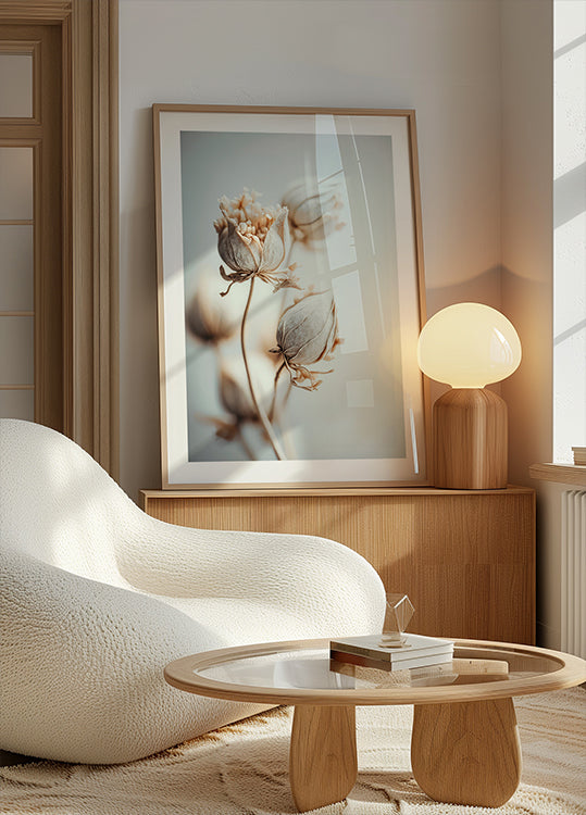 Poster mit zarten Blüten