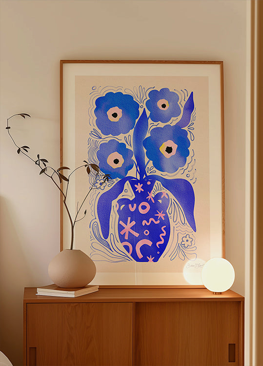 Blaue Blumen Matisse Hommage Poster