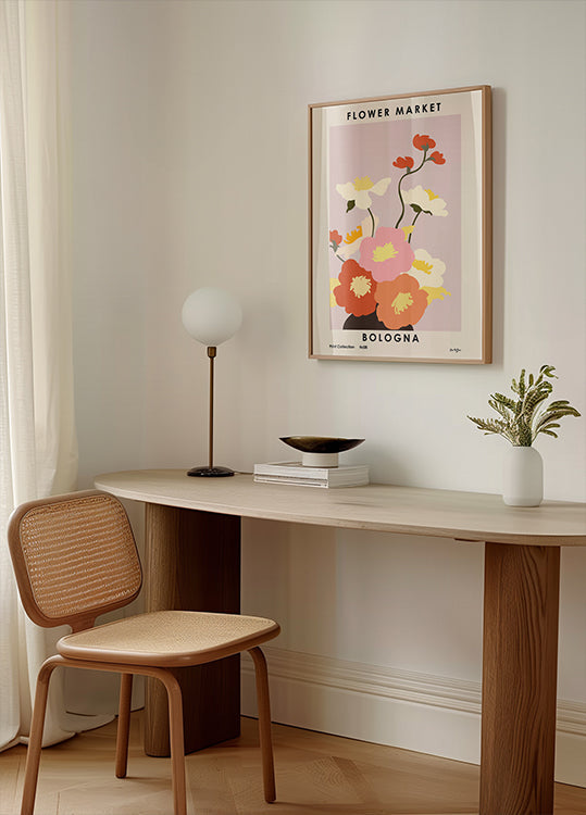 Blumenmarkt. Bologna-Plakat