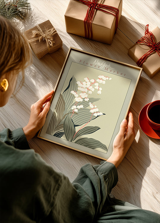 Blumenmarkt New York Maiglöckchen-Poster