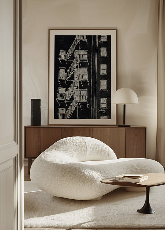 Fire Escape Negative Image Plakat