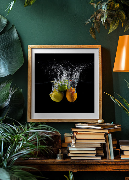 Poster mit Zitrusspritzern
