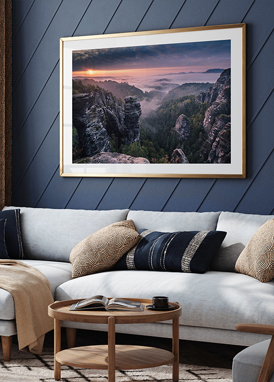 Sonnenaufgang auf den Felsen