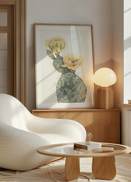 Missouri-Feigenkaktus aus nordamerikanischen Wildblumen (1925) von Mary Vaux Walcott. Plakat