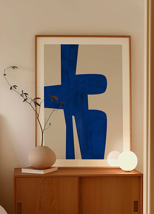 Blaues Harmonie-Form-Poster