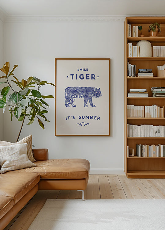 Lächelndes Tiger-Poster