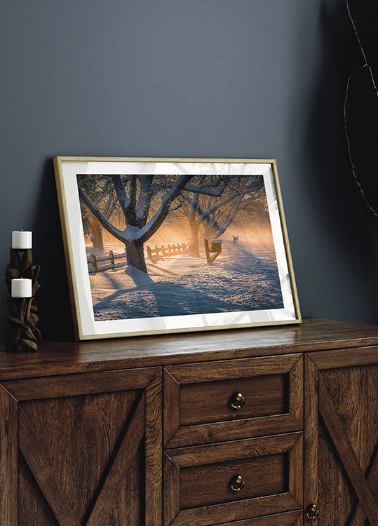 Poster nach dem Schneesturm