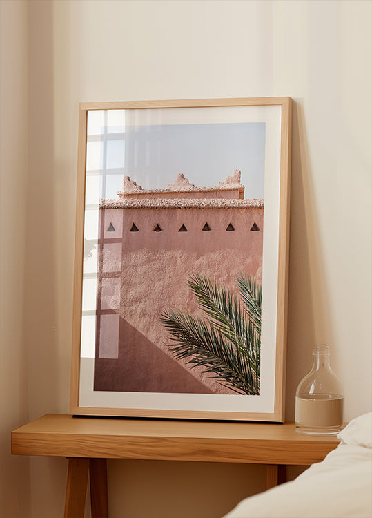 Palm and pink building (NEW) - Posterbox