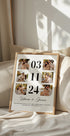 Anniversary Date Personalized Photo Collage Plakat - Posterbox